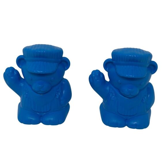 Green Toys Eco-Friendly Figures Recycled Plastic 2 Blue Bear Train Conductors - Picture 1 of 4